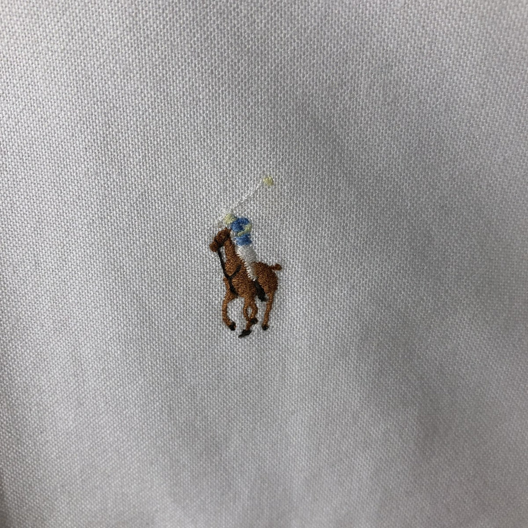 Ralph Lauren long sleeve button down shirt, men's size L cotton white type Vintage Second Hand