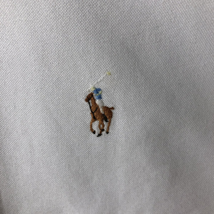 Ralph Lauren long sleeve button down shirt, men's size L cotton white type Vintage Second Hand