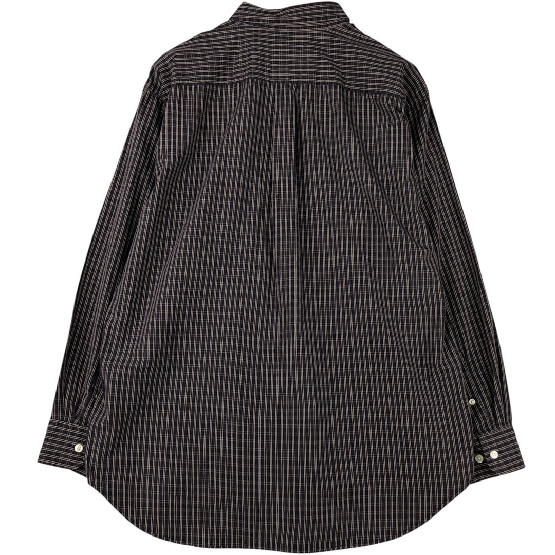 90s-00'S Vintage GAP Long Sleeve Cotton Check Shirt, Men's Size L cotton navy blue type Vintage Second Hand