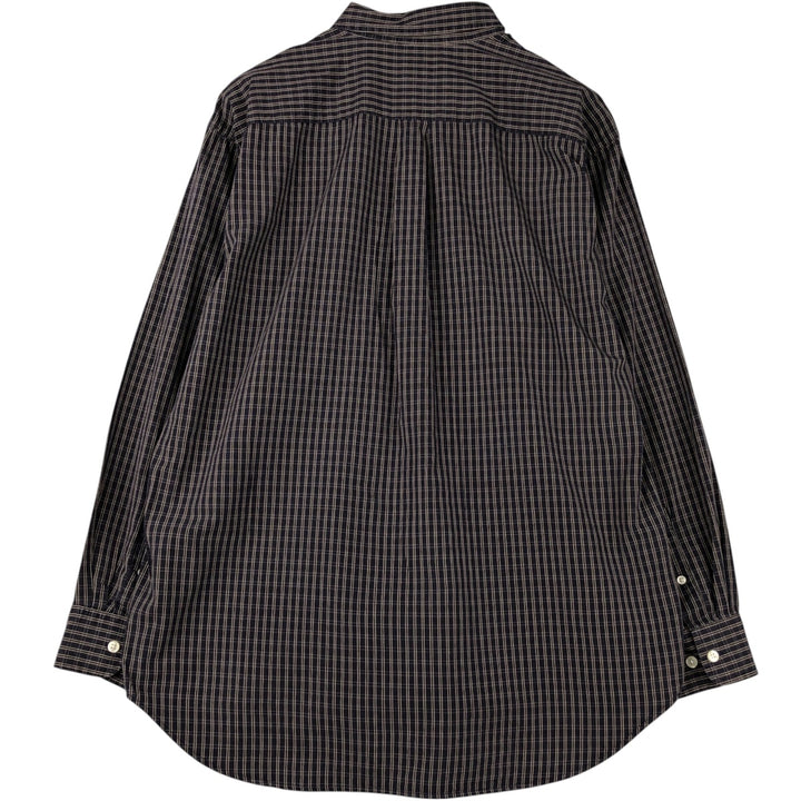 90s-00'S Vintage GAP Long Sleeve Cotton Check Shirt, Men's Size L cotton navy blue type Vintage Second Hand