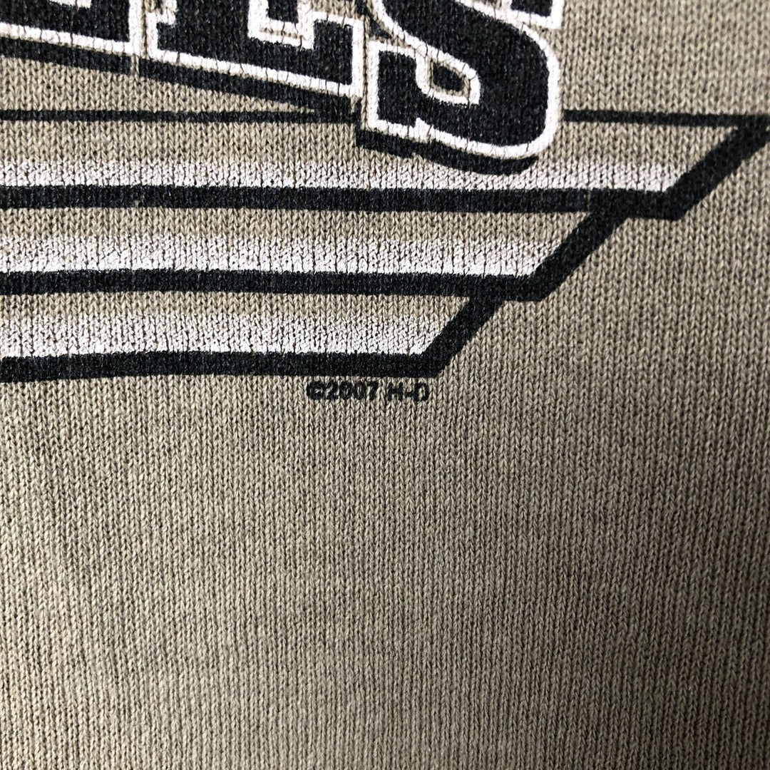 2000'S Harley-Davidson Advertising Sweatshirt, Men's XXL unclear beige type brown Vintage Second Hand