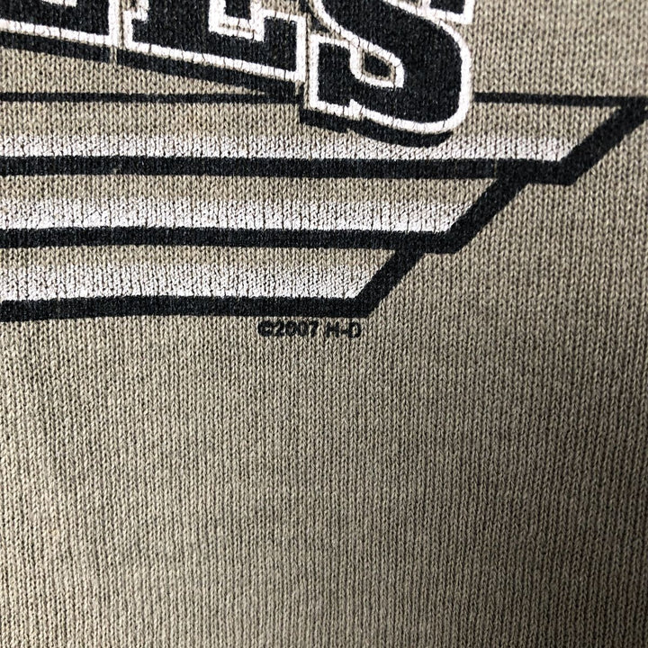 2000'S Harley-Davidson Advertising Sweatshirt, Men's XXL unclear beige type brown Vintage Second Hand