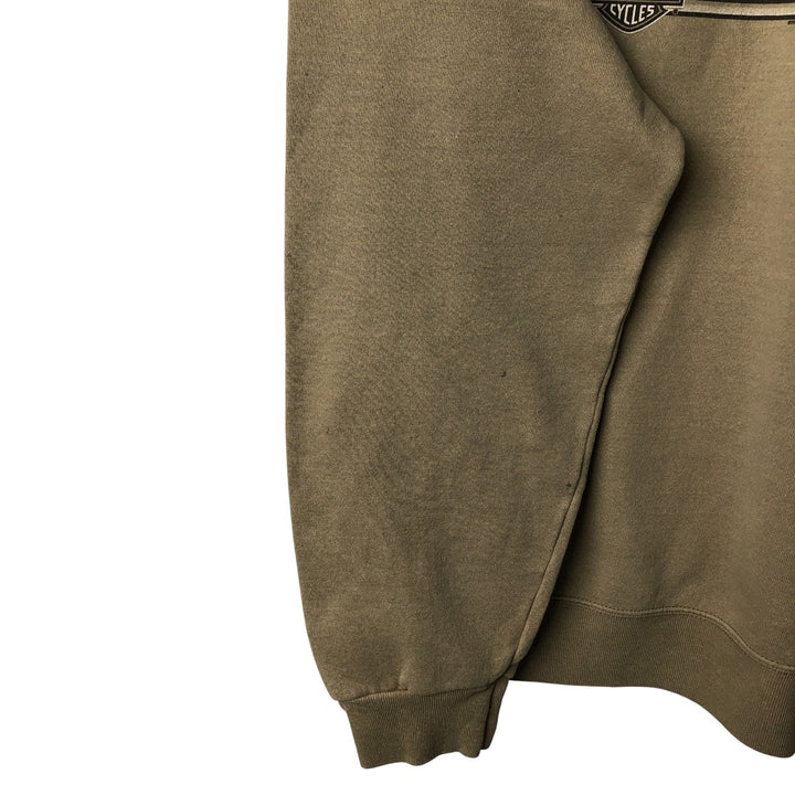 2000'S Harley-Davidson Advertising Sweatshirt, Men's XXL unclear beige type brown Vintage Second Hand