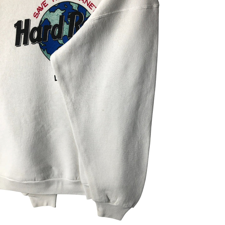 90'S HARD ROCK CAFE Advertising Sweatshirt, Men's XL Size, Vintage cotton white type Vintage Second Hand