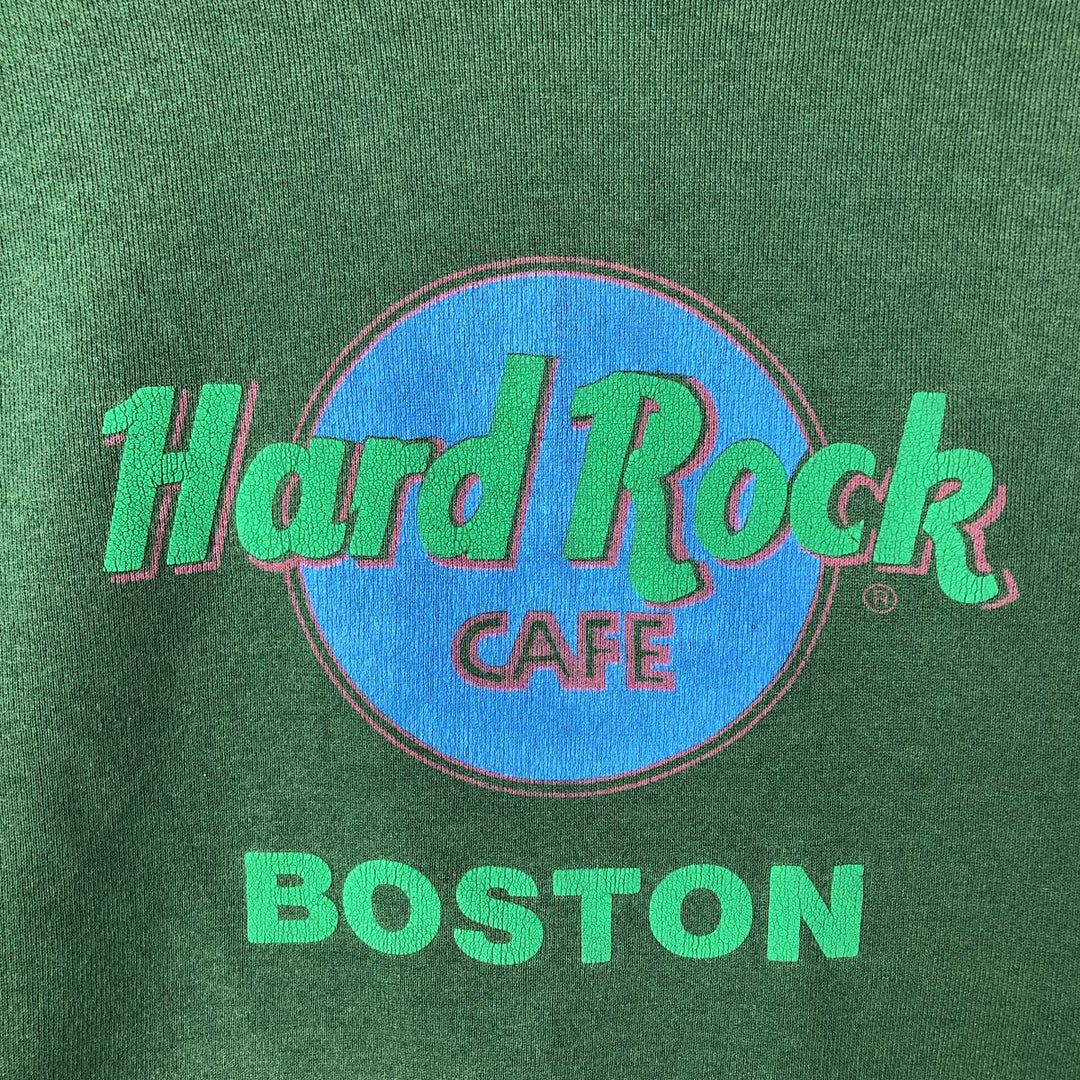 Vintage 90'S Hanes Hard Rock Cafe Advertising Sweatshirt, Men's Size L cotton Green type dark green Vintage Second Hand