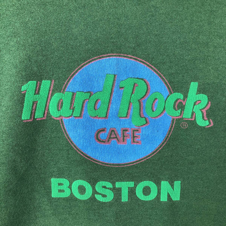 Vintage 90'S Hanes Hard Rock Cafe Advertising Sweatshirt, Men's Size L cotton Green type dark green Vintage Second Hand
