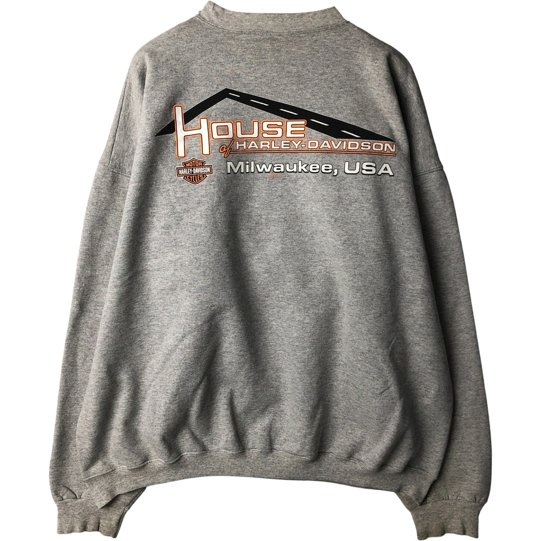 2000'S Harley-Davidson Advertising Sweatshirt, Men's XL cotton gray type Vintage Second Hand