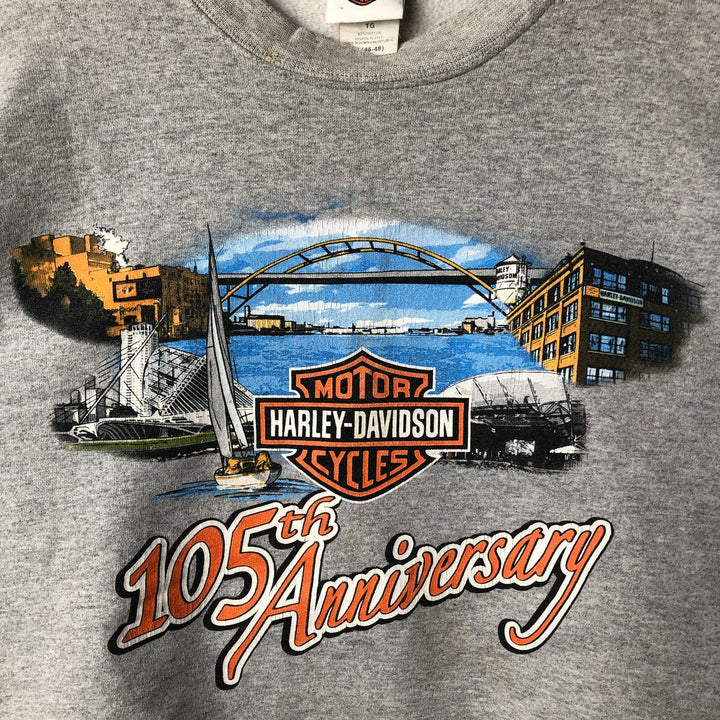 2000'S Harley-Davidson Advertising Sweatshirt, Men's XL cotton gray type Vintage Second Hand