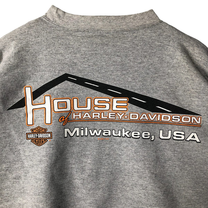 2000'S Harley-Davidson Advertising Sweatshirt, Men's XL cotton gray type Vintage Second Hand