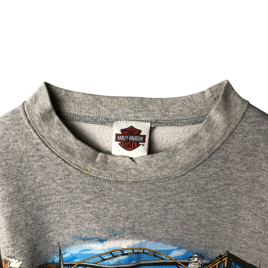 2000'S Harley-Davidson Advertising Sweatshirt, Men's XL cotton gray type Vintage Second Hand