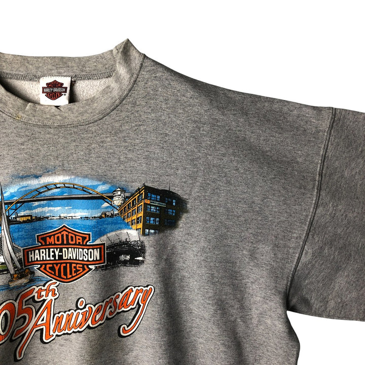 2000'S Harley-Davidson Advertising Sweatshirt, Men's XL cotton gray type Vintage Second Hand