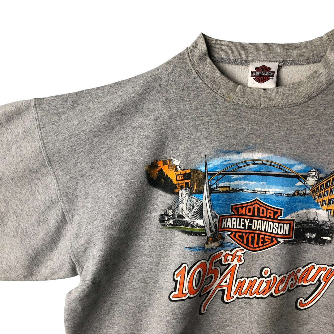 2000'S Harley-Davidson Advertising Sweatshirt, Men's XL cotton gray type Vintage Second Hand