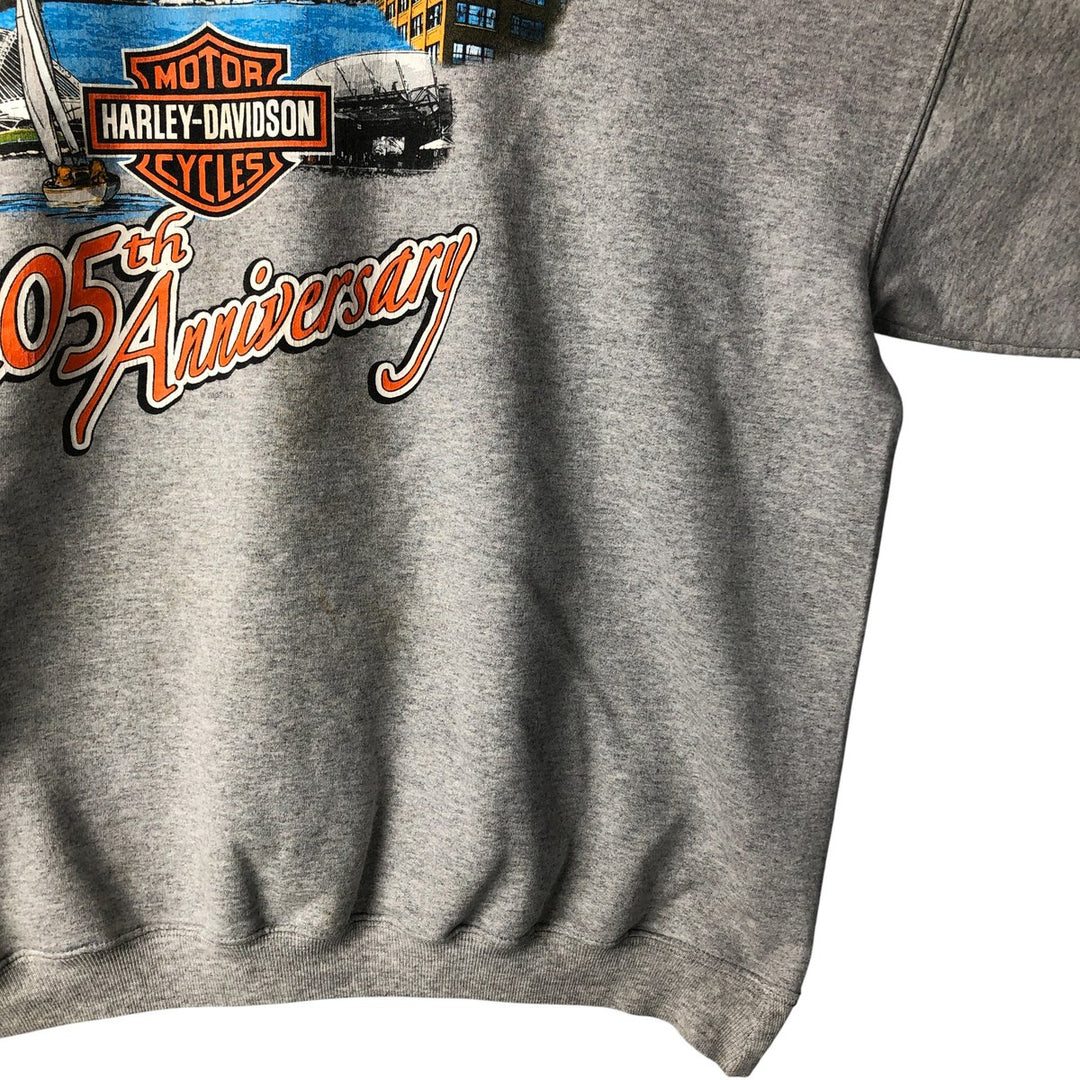 2000'S Harley-Davidson Advertising Sweatshirt, Men's XL cotton gray type Vintage Second Hand