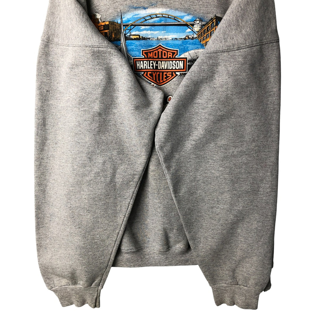 2000'S Harley-Davidson Advertising Sweatshirt, Men's XL cotton gray type Vintage Second Hand
