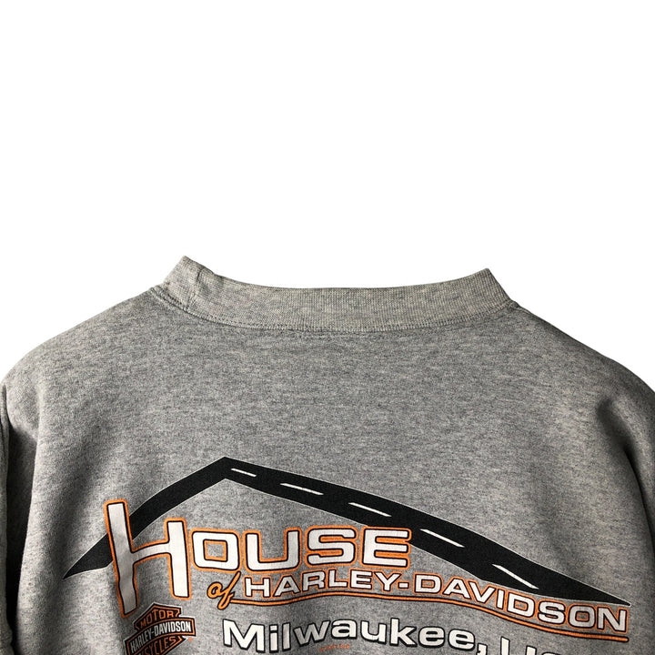 2000'S Harley-Davidson Advertising Sweatshirt, Men's XL cotton gray type Vintage Second Hand