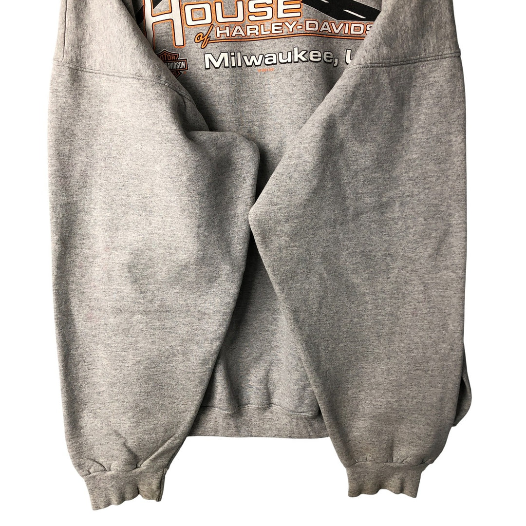 2000'S Harley-Davidson Advertising Sweatshirt, Men's XL cotton gray type Vintage Second Hand