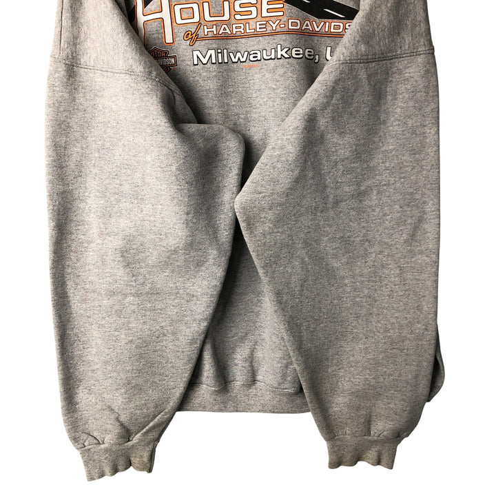 2000'S Harley-Davidson Advertising Sweatshirt, Men's XL cotton gray type Vintage Second Hand