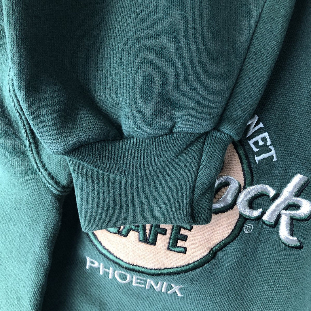 HARD ROCK CAFE Advertising Sweatshirt, Made in USA, Men's Size L cotton Green type dark green Vintage Second Hand