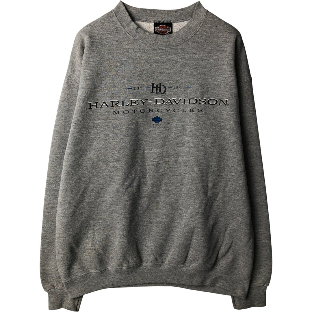 2000'S Harley-Davidson Advertising Sweatshirt, Men's XL unclear gray type Vintage Second Hand