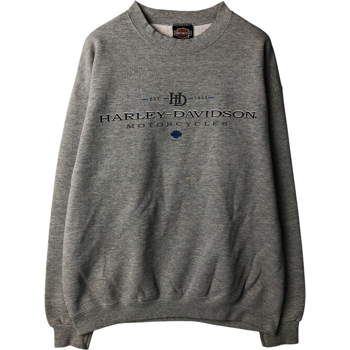2000'S Harley-Davidson Advertising Sweatshirt, Men's XL unclear gray type Vintage Second Hand
