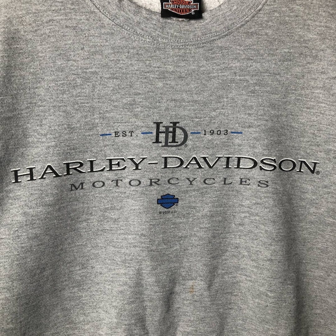 2000'S Harley-Davidson Advertising Sweatshirt, Men's XL unclear gray type Vintage Second Hand