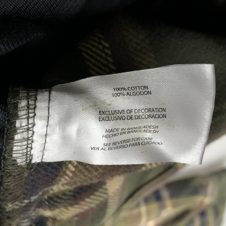 Orvis long-sleeved flannel check shirt, men's size S cotton Khaki type Vintage Second Hand