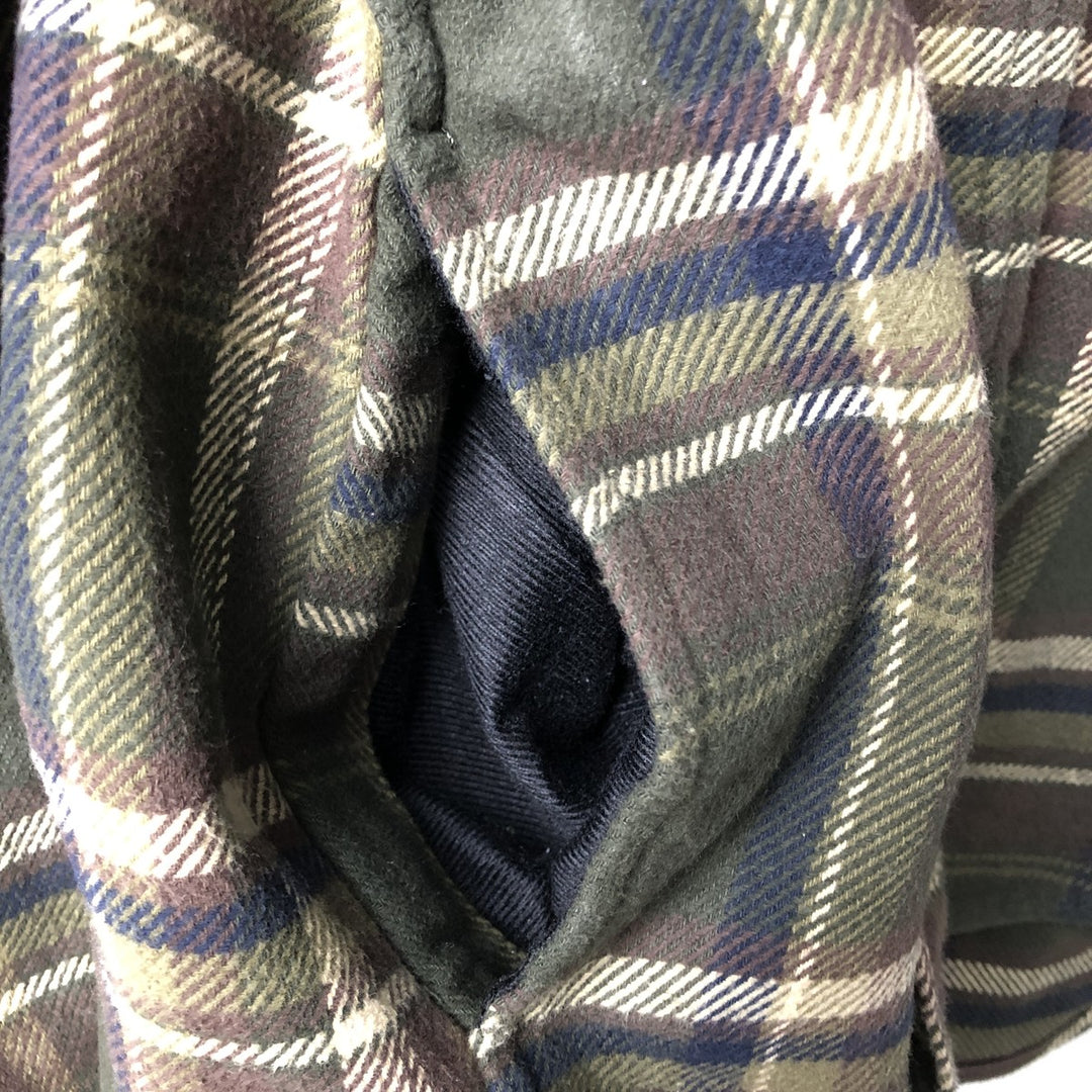 ORVIS Long Sleeve Flannel Check Shirt, Men's Size L cotton Khaki type Vintage Second Hand