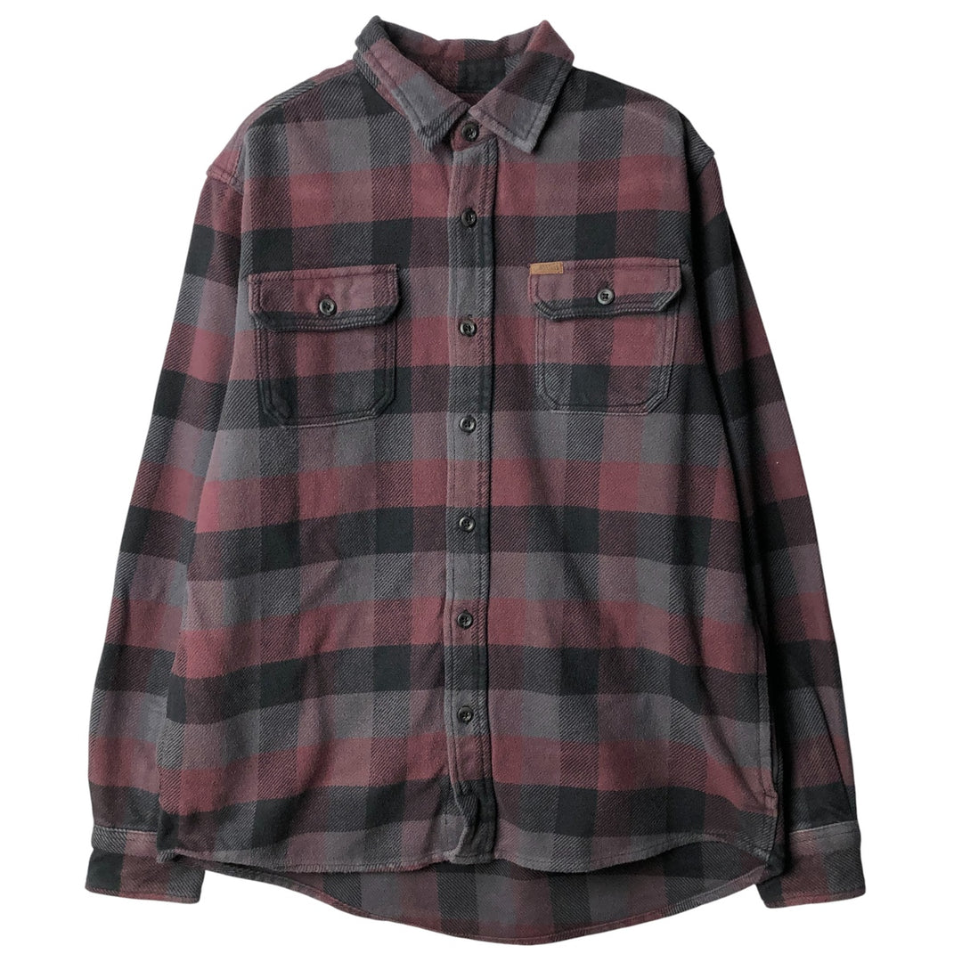 ORVIS Long Sleeve Flannel Check Shirt, Men's Size M cotton purple type Vintage Second Hand