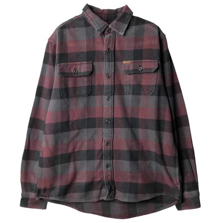 ORVIS Long Sleeve Flannel Check Shirt, Men's Size M cotton purple type Vintage Second Hand