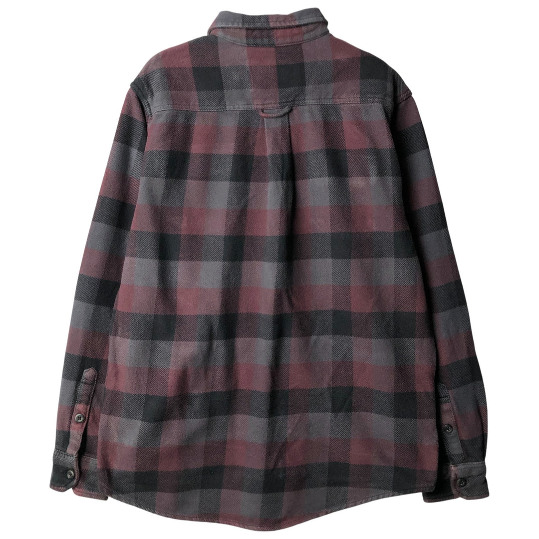 ORVIS Long Sleeve Flannel Check Shirt, Men's Size M cotton purple type Vintage Second Hand