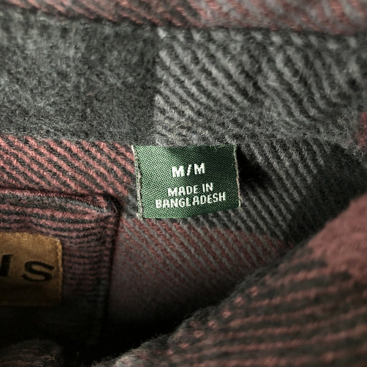 ORVIS Long Sleeve Flannel Check Shirt, Men's Size M cotton purple type Vintage Second Hand