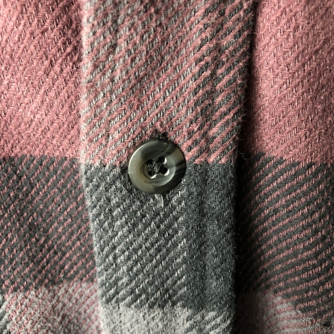 ORVIS Long Sleeve Flannel Check Shirt, Men's Size M cotton purple type Vintage Second Hand