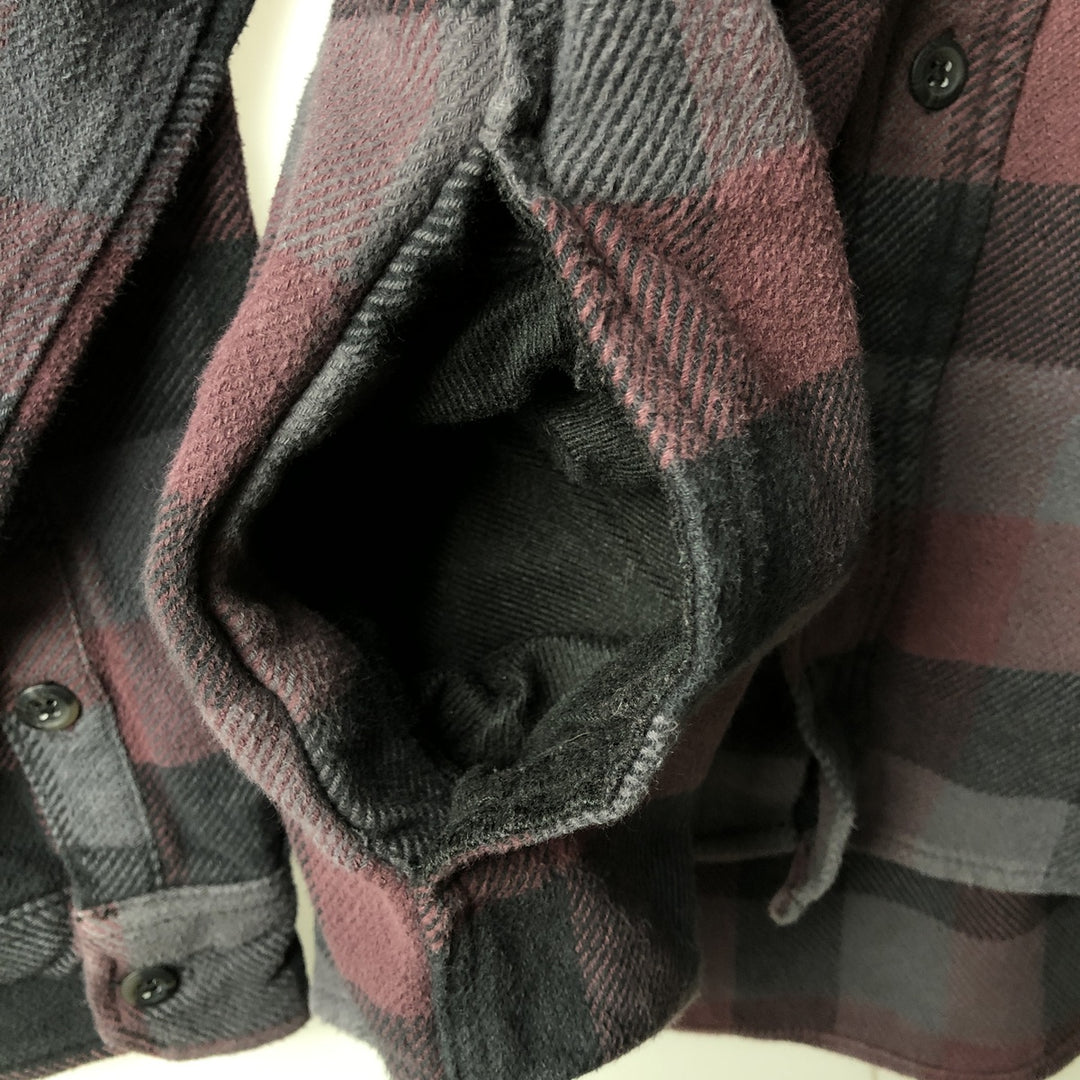 ORVIS Long Sleeve Flannel Check Shirt, Men's Size M cotton purple type Vintage Second Hand