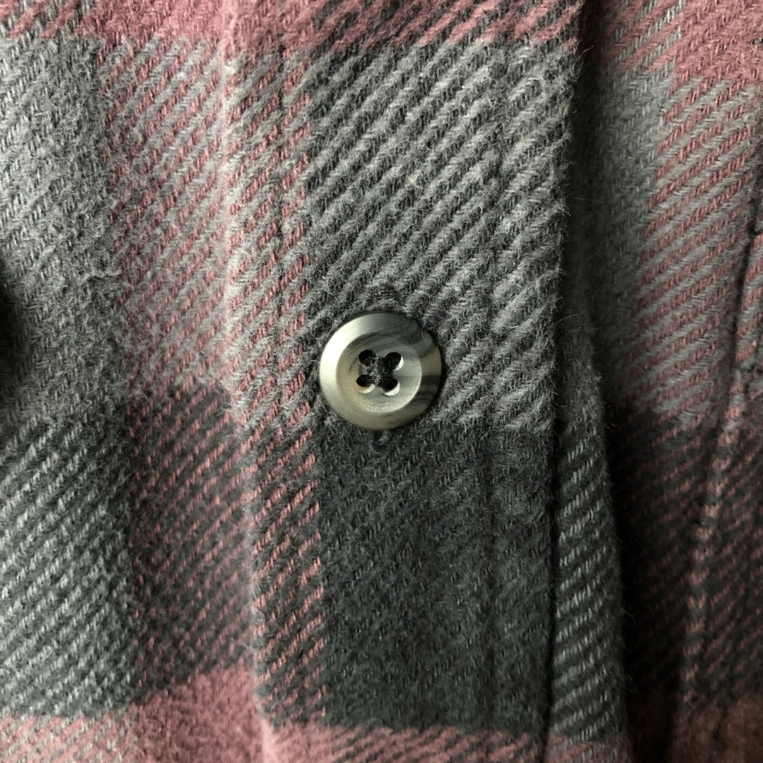 ORVIS Long Sleeve Flannel Check Shirt, Men's Size M cotton purple type Vintage Second Hand