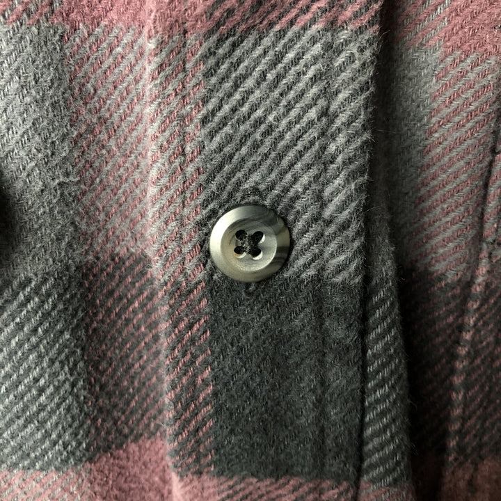 ORVIS Long Sleeve Flannel Check Shirt, Men's Size M cotton purple type Vintage Second Hand