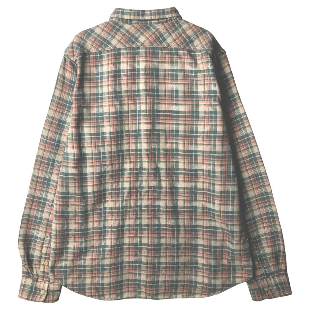 Ralph Lauren DENIM AND SUPPLY long-sleeved flannel check shirt, men's size L cotton green type Vintage Second Hand