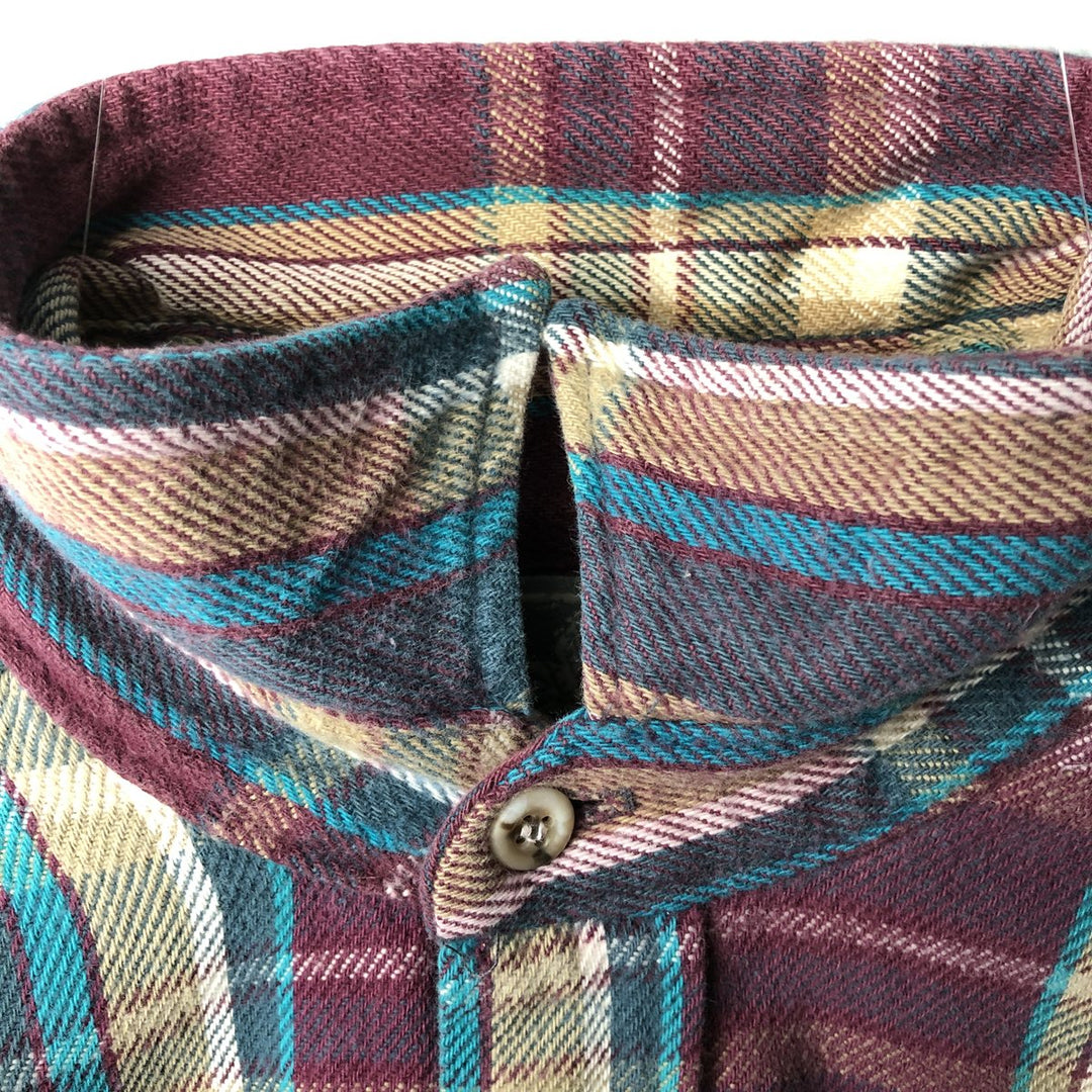 Outdoor Exchange Long Sleeve Flannel Check Shirt, Men's Size XL unclear red type Vintage Second Hand