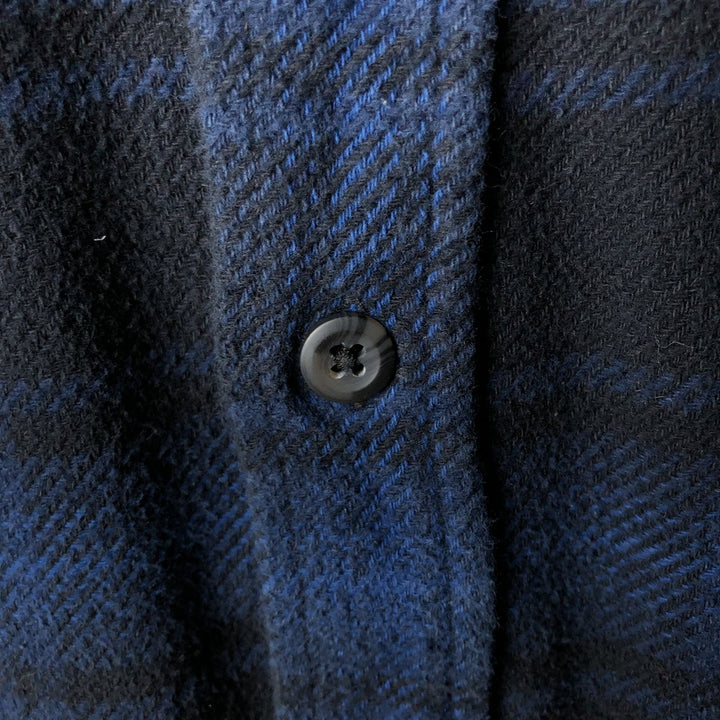 ORVIS Ombre Check Long Sleeve Flannel Check Shirt, Men's Size L cotton blue type Vintage Second Hand