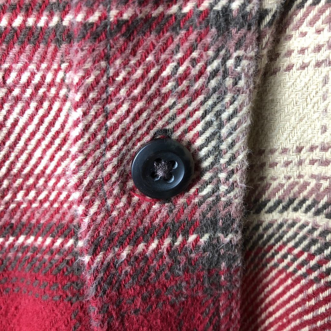 ORVIS Ombre Check Long Sleeve Flannel Check Shirt, Men's Size L cotton red type Vintage Second Hand