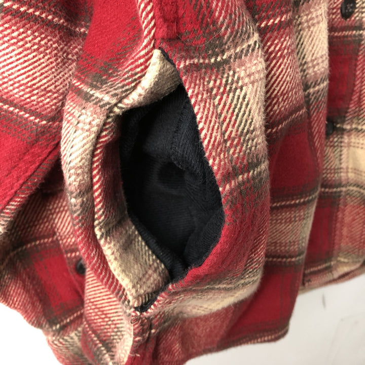 ORVIS Ombre Check Long Sleeve Flannel Check Shirt, Men's Size L cotton red type Vintage Second Hand