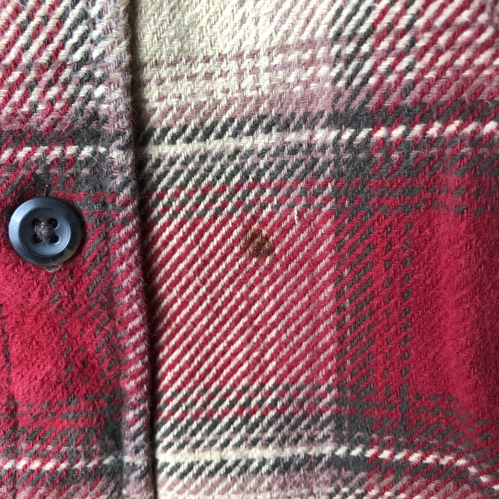 ORVIS Ombre Check Long Sleeve Flannel Check Shirt, Men's Size L cotton red type Vintage Second Hand