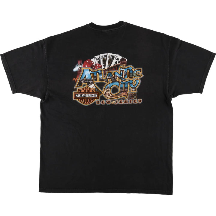 Harley-Davidson Eagle Pattern Motorcycle Bike T-shirt Made in USA Men's XXL cotton black type Vintage Second Hand