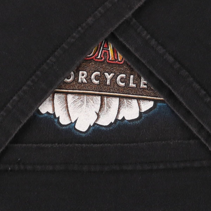 Harley-Davidson Eagle Pattern Motorcycle Bike T-shirt Made in USA Men's XXL cotton black type Vintage Second Hand