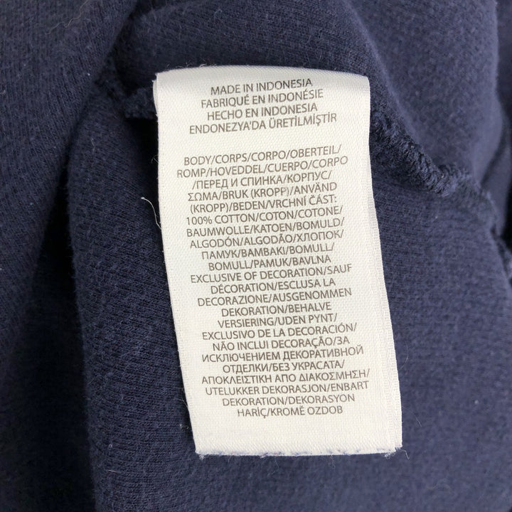 Ralph Lauren Half-Zip Sweatshirt, Men's Size L cotton navy blue type Vintage Second Hand