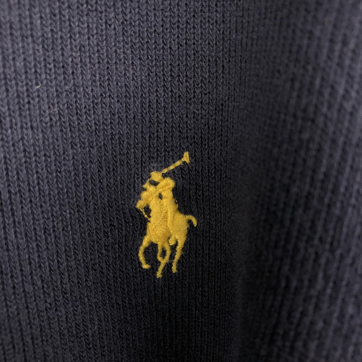 Ralph Lauren POLO by Ralph Lauren Half-Zip Sweatshirt, Men's XL cotton navy blue type Vintage Second Hand