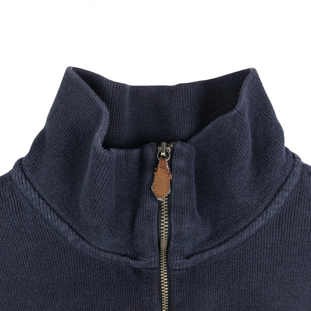 Ralph Lauren POLO by Ralph Lauren Half-Zip Sweatshirt, Men's XL cotton navy blue type Vintage Second Hand