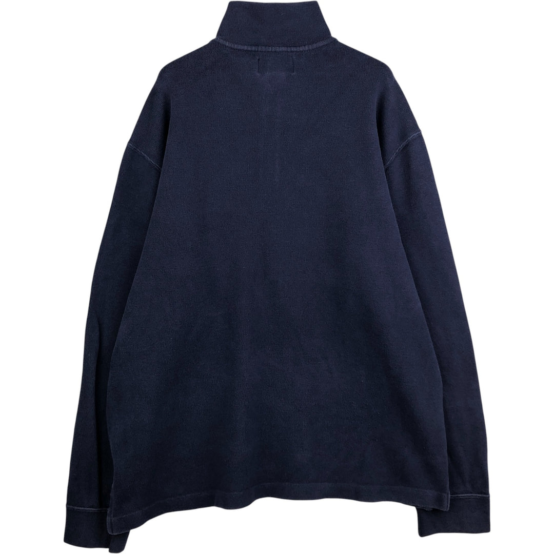 Ralph Lauren POLO by Ralph Lauren Half-Zip Sweatshirt, Men's Size L cotton navy blue type Vintage Second Hand