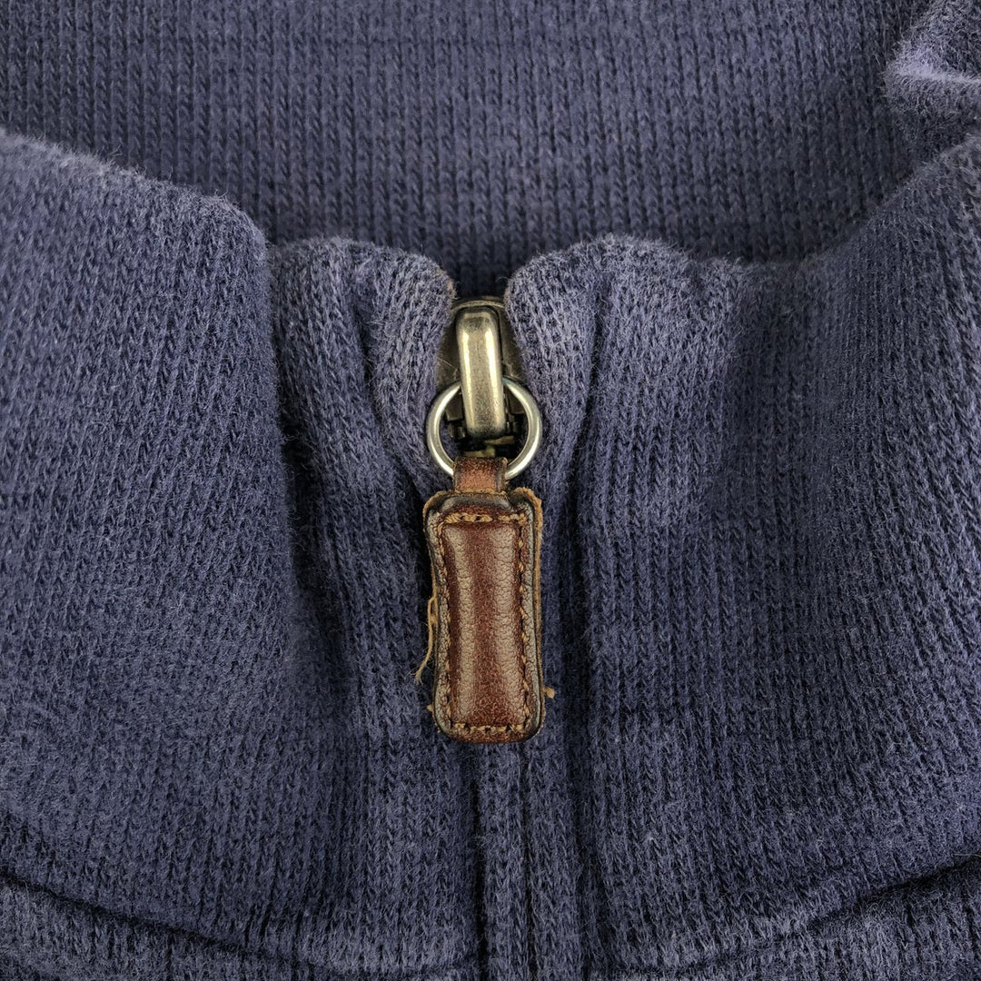 Ralph Lauren POLO by Ralph Lauren Half-Zip Sweatshirt, Men's Size L cotton navy blue type Vintage Second Hand