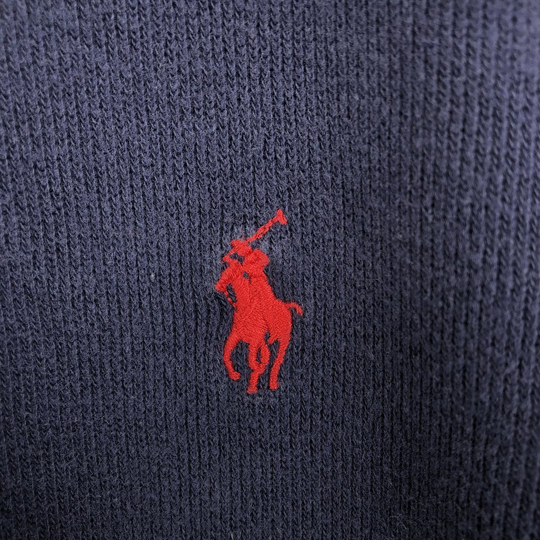 Ralph Lauren POLO by Ralph Lauren Half-Zip Sweatshirt, Men's Size L cotton navy blue type Vintage Second Hand