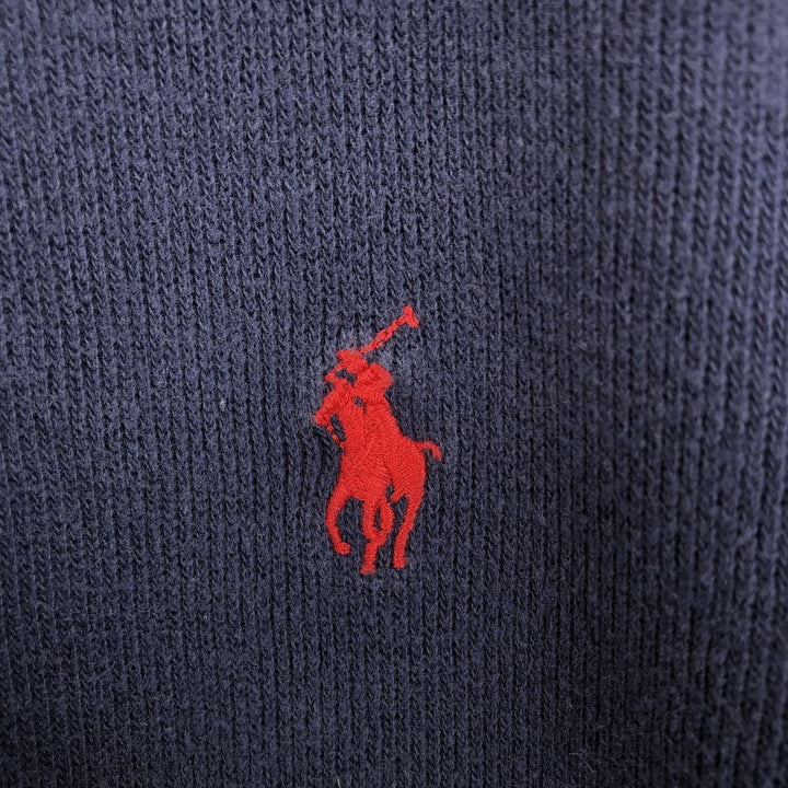 Ralph Lauren POLO by Ralph Lauren Half-Zip Sweatshirt, Men's Size L cotton navy blue type Vintage Second Hand